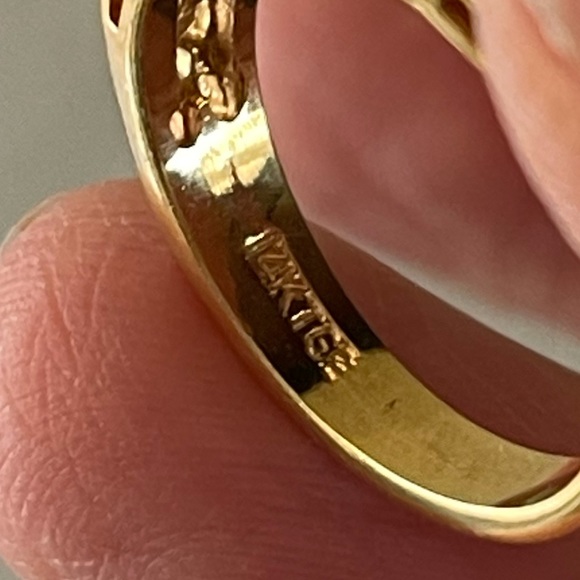 14K gold electroplated emerald green ring - Picture 8 of 10